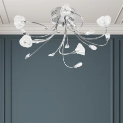 Flora 5 Lamp Semi-Flush Ceiling Light