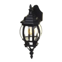 Lutec Canterbury E27 Outdoor Wall Lantern - Black -Home Lighting 12819092 1504840987871118