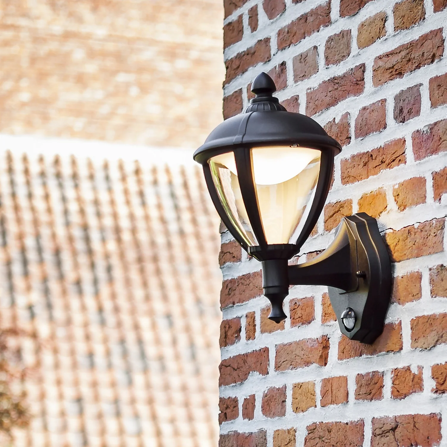 Lutec Unite LED PIR Outdoor Wall Light - Black 2 Lutec Unite LED PIR Outdoor Wall Light - Black