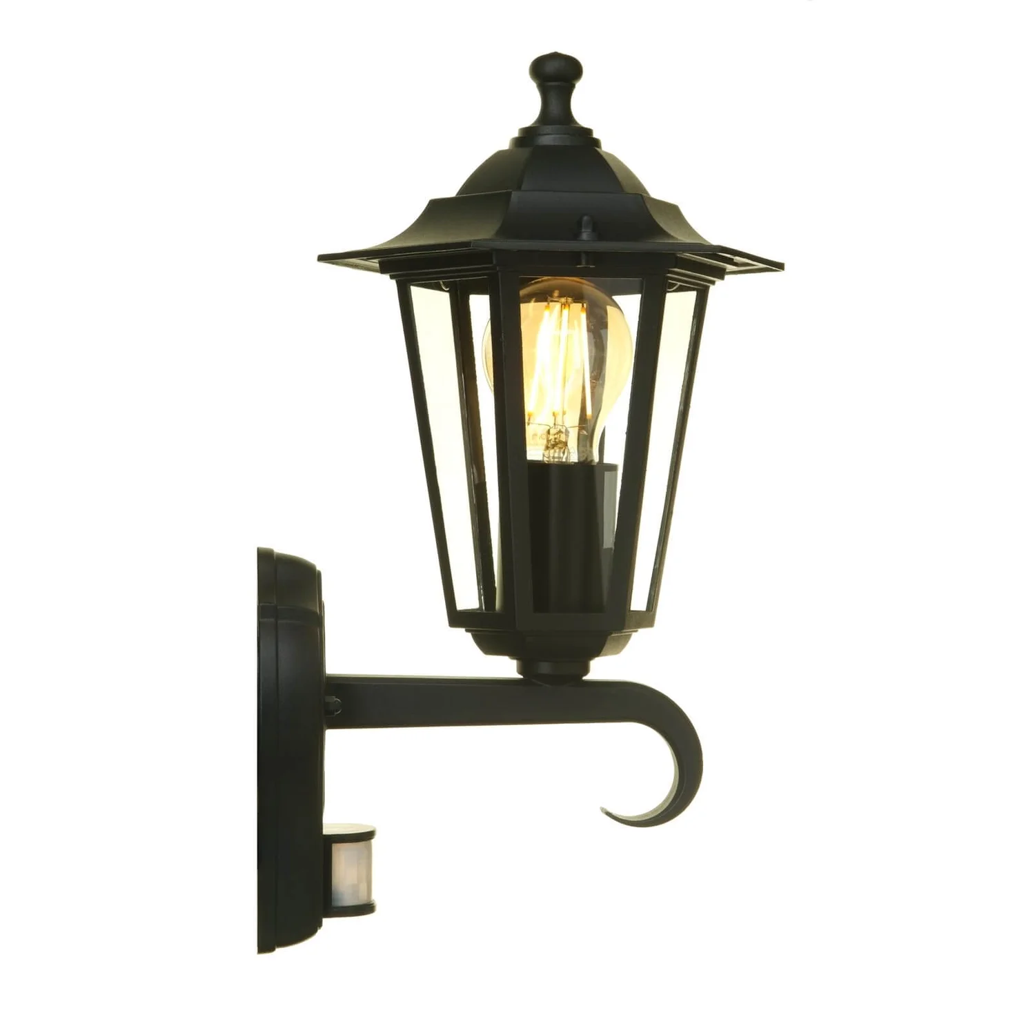Lutec Corniche PIR Outdoor Wall Lantern - Black 5 Lutec Corniche PIR Outdoor Wall Lantern - Black - Image 3