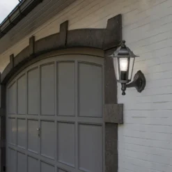 Lutec Corniche E27 Outdoor Wall Lantern - Black -Home Lighting 12819209 1454952643020772