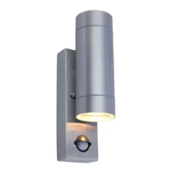 Lutec Rado Up/Down PIR Outdoor Wall Light - Stainless Steel -Home Lighting 12819275 2054831918991790