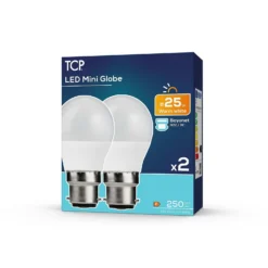 TCP LED Globe 25W BC Warm Light Bulb - 2 Pack -Home Lighting 12824573 1534963830079956
