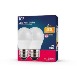 TCP LED Globe 25W ES Warm Nd Light Bulb - 2 Pack -Home Lighting 12826524 1645022112324695