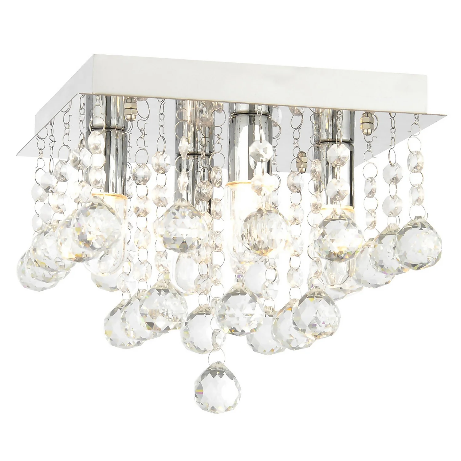 Orlando 23cm Square Flush - Chrome 4 Orlando 23cm Square Flush - Chrome - Image 2