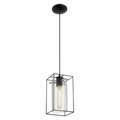 Eglo Loncino 1 Light Pendant Light - Black -Home Lighting 12836513 2464831945368408