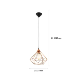 Eglo Tarbes Large Pendant Light - Copper -Home Lighting 12836715 6214833170588331