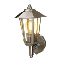 Lutec Grosvenor Stainless Steel Outdoor Wall Lantern -Home Lighting 12840505 1204833193740372