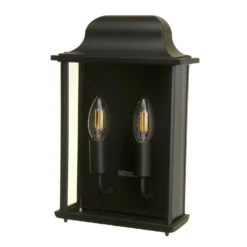 Lutec Holly Outdoor Wall Lantern - Black -Home Lighting 12840506 1854833193230978