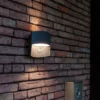 Lutec Lotus LED Up & Down Outdoor Wall Light - Anthracite -Home Lighting 12840633 5044952656928970
