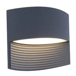 Lutec Lotus LED Up & Down Outdoor Wall Light - Anthracite -Home Lighting 12840633 9934952657012835