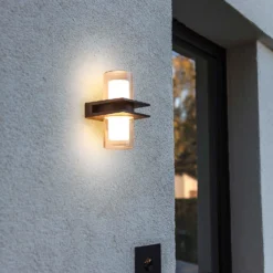 Lutec Tango LED Up & Down Outdoor Wall Light - Anthracite -Home Lighting 12840635 2044952683082967