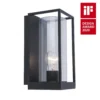 Lutec Flair Flush Outdoor Wall Light - Black -Home Lighting 12840647 1164831603453047