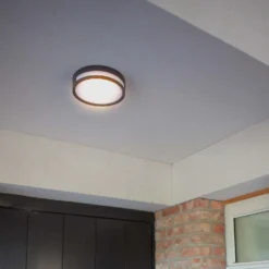 Lutec Rola LED Outdoor Bulkhead Light - Anthracite -Home Lighting 12840746 1664952682958110