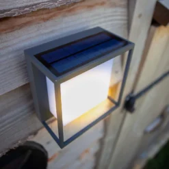 Lutec Curtis Solar LED Outdoor Wall Light With PIR Motion Sensor -Home Lighting 12840750 7534952683053480