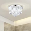 EGLO Olmonte Crystal And Chrome Bathroom Ceiling Light -Home Lighting 12881602 8644941823835028