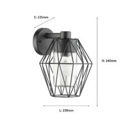 EGLO Canove Caged Exterior Wall Light -Home Lighting 12881609 8794843702064943