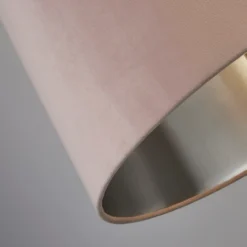 House Beautiful Samet Velvet Drum Shade - Pink - 45cm -Home Lighting 12882893 6314861162927371