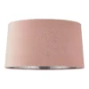 House Beautiful Samet Velvet Drum Shade - Pink - 45cm -Home Lighting 12882893 7614861162278879