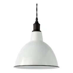 Country Living Farmhouse Dome Pendant Light - White - 31cm -Home Lighting 12882895 2684860936561897