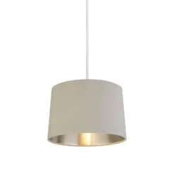 House Beautiful Samet Velvet Drum Shade - Grey - 30cm -Home Lighting 12882900 1294861161987066