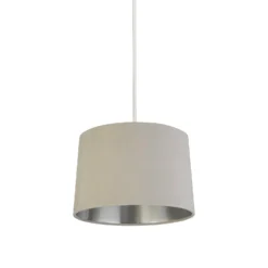 House Beautiful Samet Velvet Drum Shade - Grey - 30cm -Home Lighting 12882900 1904861162015239