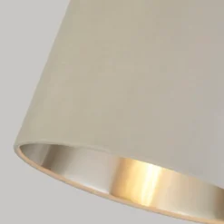 House Beautiful Samet Velvet Drum Shade - Grey - 30cm -Home Lighting 12882900 1904861162040757