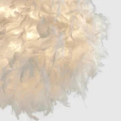 Hattie Feather Non-elec Light Shade - White -Home Lighting 12886897 1114911169823013