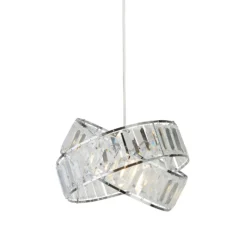 Dita 2 Band Chrome Non-Elec Light Shade -Home Lighting 12886903 1874911167598333