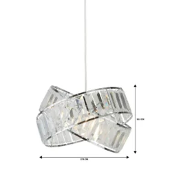 Dita 2 Band Chrome Non-Elec Light Shade -Home Lighting 12886903 8474936869513366
