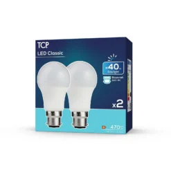 TCP Led Classic 40w Bc Daylight Bulb 2pk -Home Lighting 12891670 1084974964545717