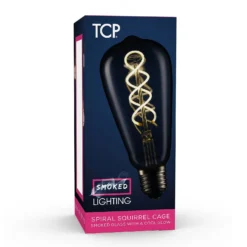 TCP Decorative Lightbulb Soft Filament ST64 Cage ES 4W/23W Cage Cool Smoked 1 Pack -Home Lighting 12968018 3194853931494982