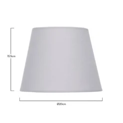 Clyde Grey Taper Shade - 20cm -Home Lighting 13139363 1074900551804975