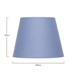 Clyde Blue Taper Shade - 20cm -Home Lighting 13139364 3664900551727833