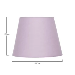 Clyde Mauve Taper Shade - 20cm -Home Lighting 13139365 5704900551764313