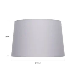 Clyde Grey Taper Shade - 40cm -Home Lighting 13139376 1104900553942328