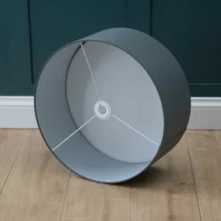Clyde Charcoal Drum Shade With Diffuser - 45cm -Home Lighting 13139382 1384944147993570