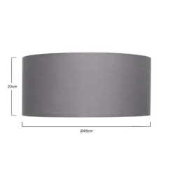 Clyde Charcoal Drum Shade With Diffuser - 45cm -Home Lighting 13139382 1724900551389496