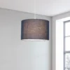 Clyde Navy Drum Shade - 30cm -Home Lighting 13139386 1204900551893247