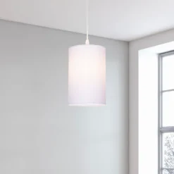 Clyde White Cylinder Shade - 16cm