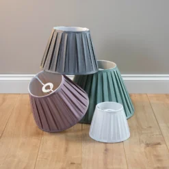 Raye Fig Pleated Taper Silk Shade - 30cm 16 Raye Fig Pleated Taper Silk Shade - 30cm -Home Lighting 13139391 1654944148159002