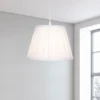 Raye White Pleated Taper Silk Shade - 30cm -Home Lighting 13139392 2034900556713473