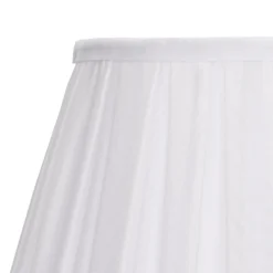 Raye White Pleated Taper Silk Shade - 30cm -Home Lighting 13139392 7014900556786259