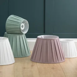 Raye Duck Egg Pleated Taper Silk Shade - 20cm -Home Lighting 13139394 1144944148063668