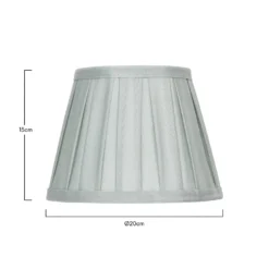 Raye Duck Egg Pleated Taper Silk Shade - 20cm -Home Lighting 13139394 3274900556359497