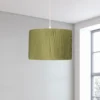 Raye Olive Drum Pleated Silk Shade - 30cm -Home Lighting 13139397 5644900555507407