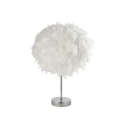 Hattie Feather Table Lamp - White -Home Lighting 13157965 1074911166868874