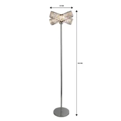 Dita 2 Band Chrome Floor Lamp -Home Lighting 13157967 1754936869512823