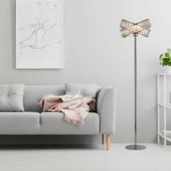 Dita 2 Band Chrome Floor Lamp -Home Lighting 13157967 1834936869482949