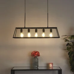 Bellevue 5 Light Industrial Pendant - Black -Home Lighting 13157971 1535007608020530